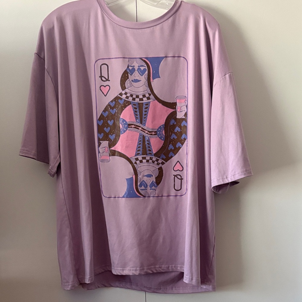 SHEIN Lavender Graphic Tee